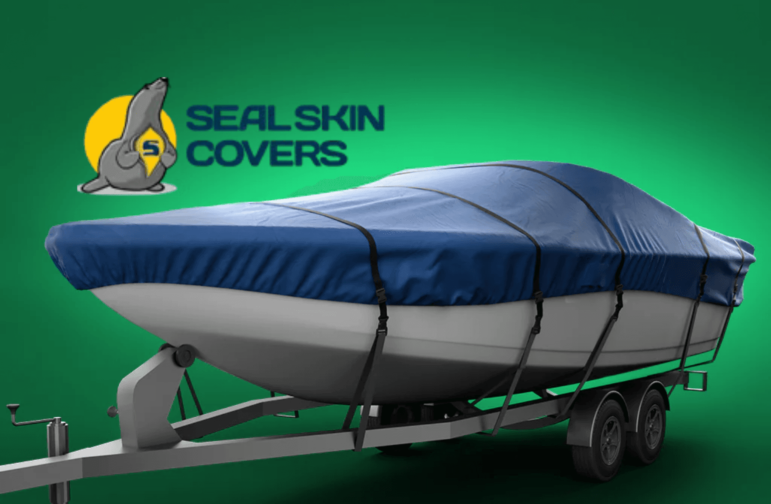 Seal Skin boat cover on a trailered boat